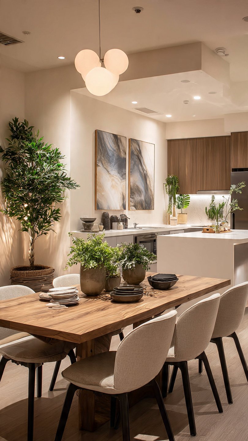 Finished kitchen and dining area (illustrative image)