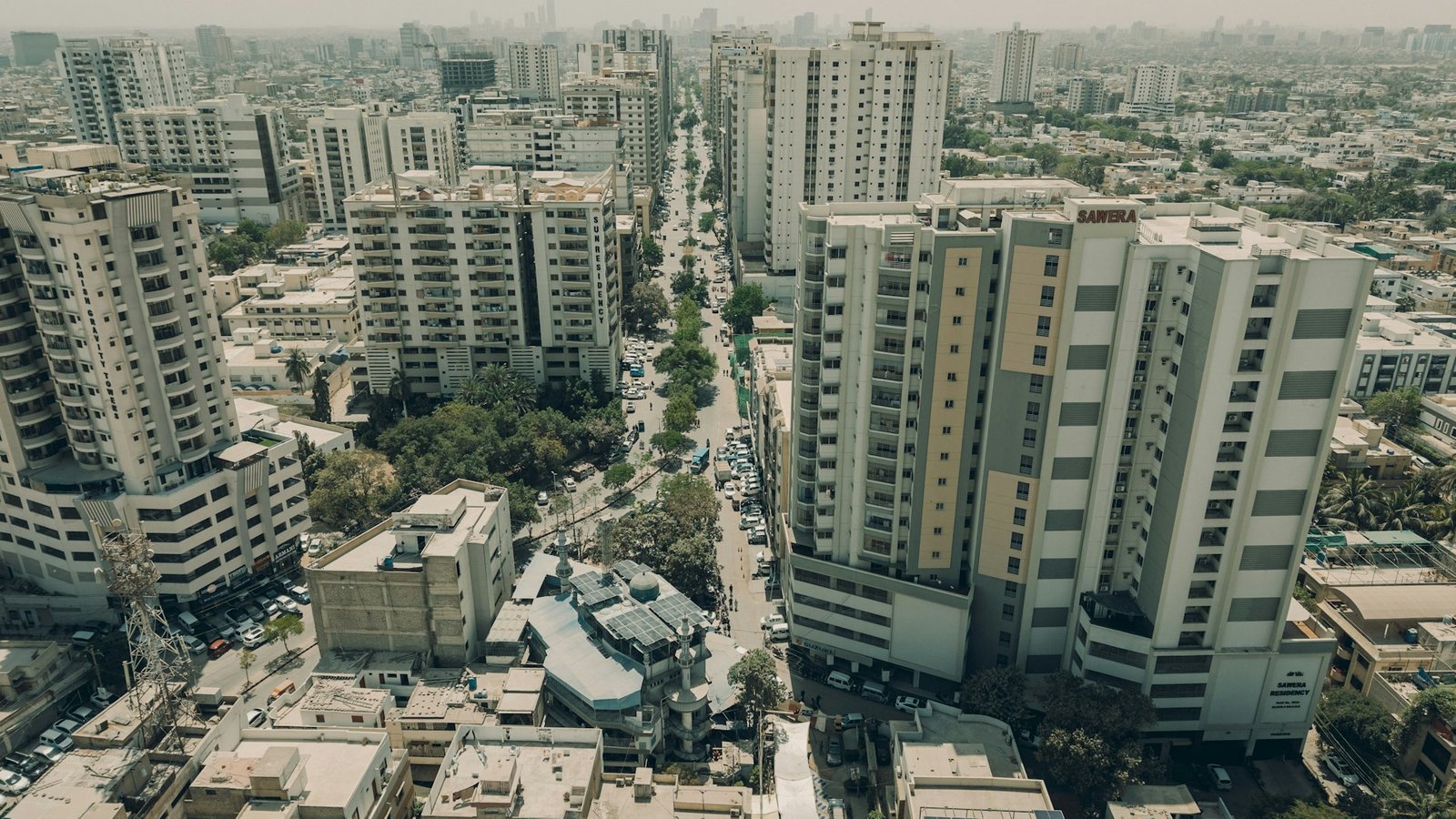 High-rise residential buildings in Karachi, Pakistan