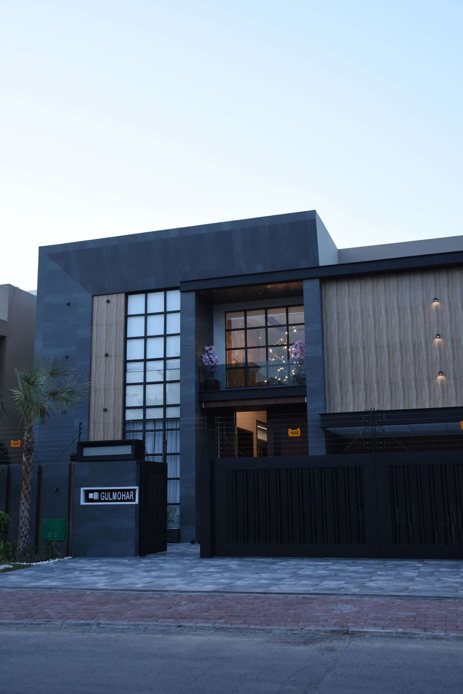 Contemporary house exterior in Lahore by ACCO for Wapda Town Lahore